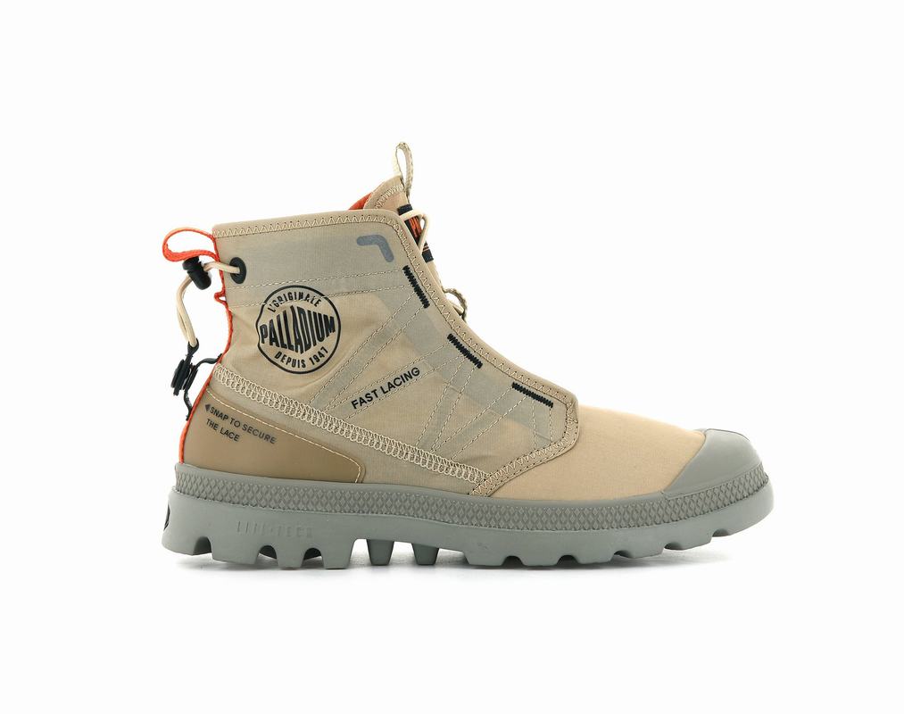 Palladium Pampa Travel Lite Women's Boots Khaki (MWOV50783)